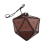 PU Leather D20 Dice Bag, Polyhedral Pouch Portable Drawstring Bag for , Game, DND Brown 3