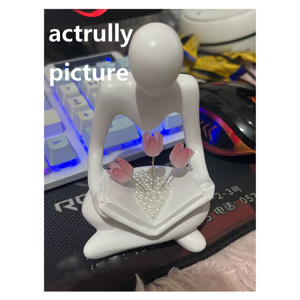 Abstrakte Figur Tulpe Nachtlicht Skulptur Harz Statue BüCherregal Wohnzimmer Schreibtisch Kaffee Tisch Nacht-image