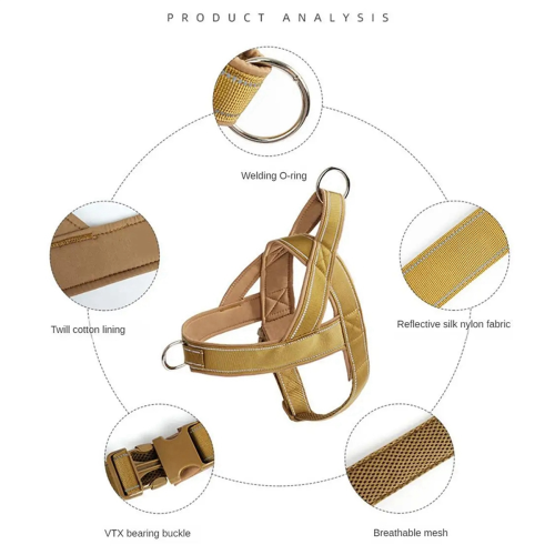 Nylon Dog Harness No Pull Pet with Handle Reflective Training for Small Medium Large Dog, M-A 2