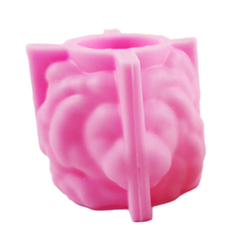 Exogio Pink 3D Lion Candle Silicone Mold Lionhead Resin Home Decoration Concrete Gypsum Cement
