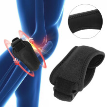 Verstellbarer Knieschutz für die Patellasehne, Knieband für Laufen und Outdoor-Sport, schwarz