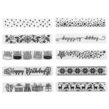 10 pezzi 15X3 cm fiore foglia stella cartella per goffratura in plastica fai da te modello stampi stencil scrapbook carta biglietti creazione