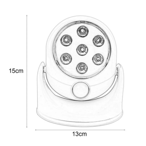 7 LED Wireless 360 Degrees Rotation Motion Activated Sensor Ultra Bright Night Light Automatic Infrared Wall Lamp 2