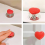 Handle Toilet Button Heart Shaped Tank Push Switch Bathing Room Decor Red 4