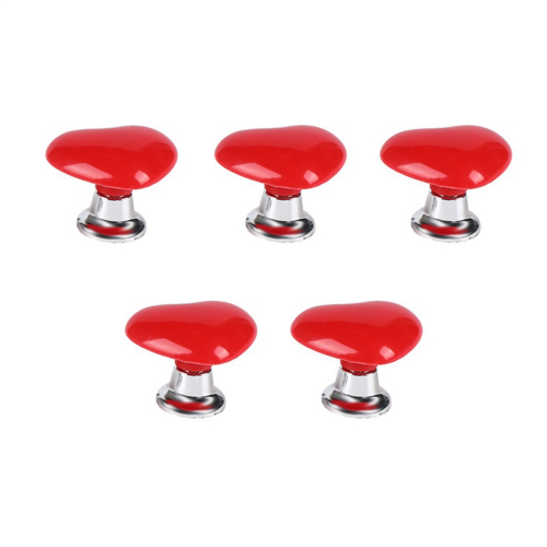 Handle Toilet Button Heart Shaped Tank Push Switch Bathing Room Decor Red