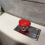 Handle Toilet Button Heart Shaped Tank Push Switch Bathing Room Decor Red 3