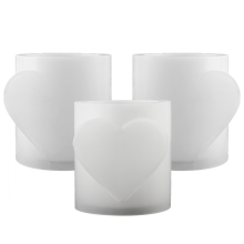 3PCS Love Cup Silicone Mold Concrete Heart Candle Jar DIY Resin Storage Flowerpot Moulds Valentine'S Day Gift