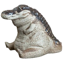 Alligator Statue Ornament, Tee Haustier Baby Garten Tiere Figur, Resin Dekor
