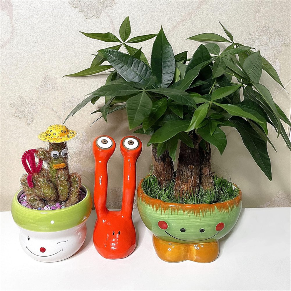 Schneckenstatuen Garten 'S Eye Fee Statue ZubehöR, Lustige Dekor Yard Art Gelb A-image