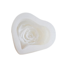 Rose Herz Kerze Silikonform DIY Blumen geformt Herstellung Seife Harz Handwerk Valentinstag Geschenke für Freundin