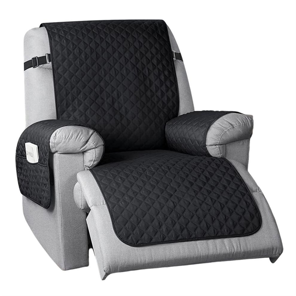 Wasserdichter Sofabezug, VerschleißFeste Sitzmatte FüR Kinder, FüR WohnzimmermöBel, SchutzbezüGe, Schwarz-image