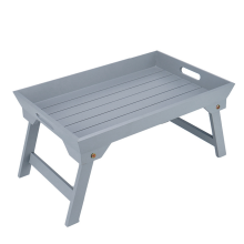 Table d'extérieur en bois pour dortoir, petite table pour ordinateur portable, plateau pour camping, pique-nique, bureau épais et portable, gris