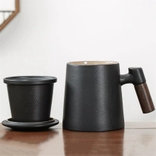 Mug Ceramic Tea Water Separation Bubble Cup Home Belt Handle Filter Leak with Cover Drinkware Type Shape Accessories