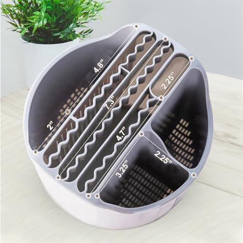 Utensil Holder for Kitchen Counter - Rotating Cooking Rest Tool Space Saver White 2