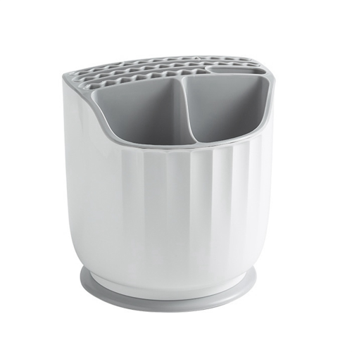 Utensil Holder for Kitchen Counter - Rotating Cooking Rest Tool Space Saver White