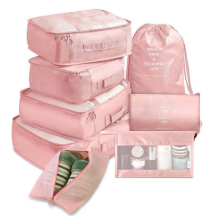8 Stück Reisesortiment Aufbewahrungstaschen Kapazität Gepäck zum Verpacken von quadratischer Kleidung Unterwäsche Kosmetik Reisen, E