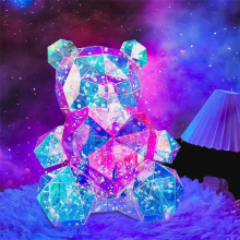 LED-Bär mit rosa Herz-Nachtlicht für Mädchen, Nachtkinder-Kinderspielzeug-Kinderzimmerdekor-Nachttischlampen-Geburtstagsgeschenke