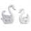 2PCS Schwan Ornament Silikon Form Epoxy Harz Form Desktop Dekorative Spiegel Gips 1