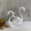 2PCS Schwan Ornament Silikon Form Epoxy Harz Form Desktop Dekorative Spiegel Gips 8