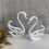 2PCS Schwan Ornament Silikon Form Epoxy Harz Form Desktop Dekorative Spiegel Gips 5
