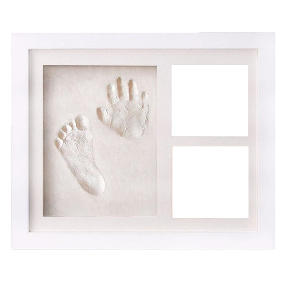 Exogio Baby Clay Handprint And Footprint Kit - Shower Gifts Perfect Nursery Room Decoration White