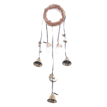 Campanelle da strega per proteggere le maniglie delle porte, ganci per campanelli eolici, decorazioni in rattan fatte a mano