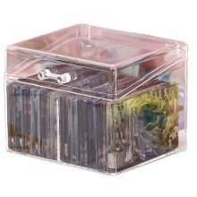 3PCS Foto Karte Box Transparent Idol 3 Zoll Lagerung Kunststoff Schule Schreibwaren