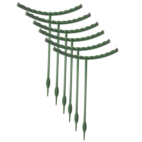 10 Pack Plant Support Stakes, Plastic Half Round Ring Cage Holder Flower Pot Climbing