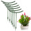 10 Pack Plant Support Stakes, Plastic Half Round Ring Cage Holder Flower Pot Climbing 8