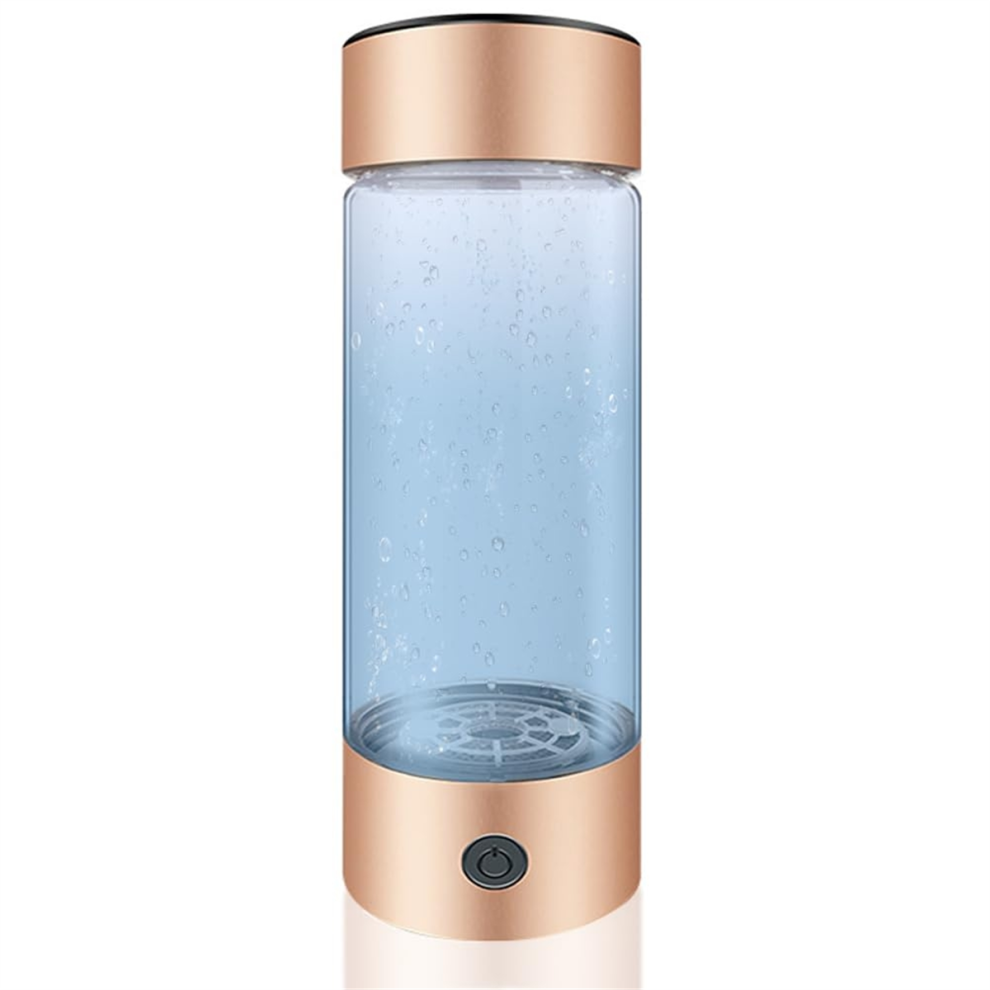 Exogio Gold Hydrogen Water Bottle, 420Ml 1400 Ppb Pem Spe Technology Portable Ionizer Machine Essentials(Gold)