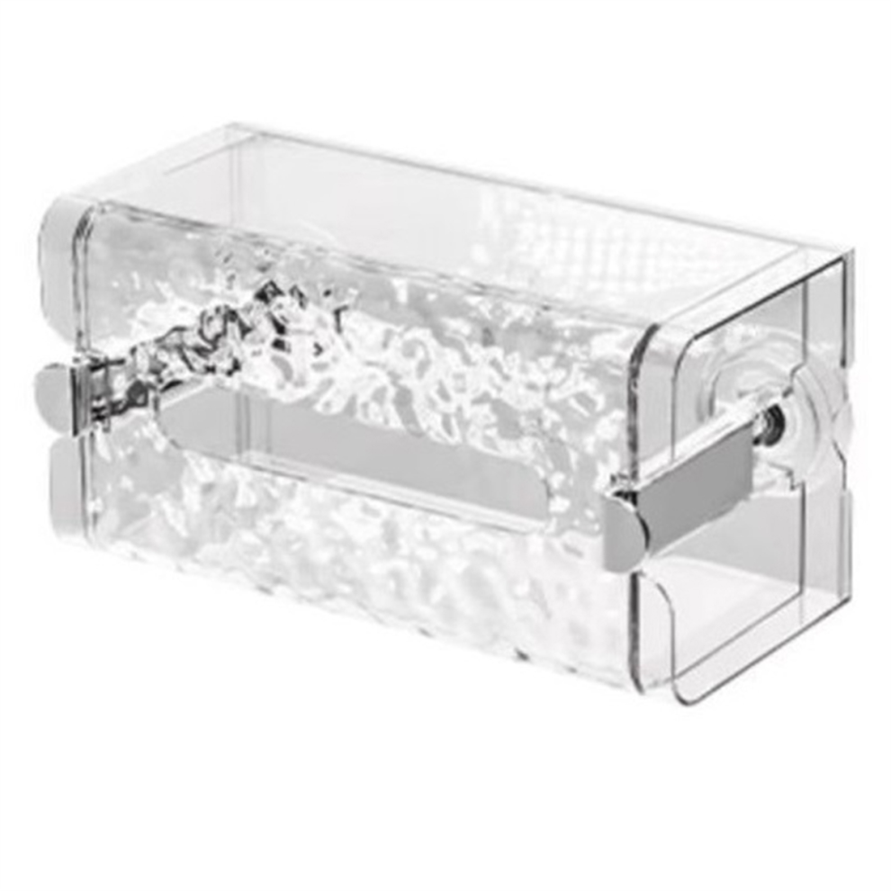 In Sich Geschlossener Wellpappen-Wand-Organizer Mit Saugnapf, Multifunktionale Taschentuchbox Mit Gletschermuster, Ins Style A-image