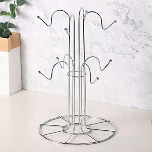 Cup Drying Rack with 8 Hooks Drainer Mug Tree Organizer for Home Desktop 1