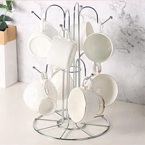 Cup Drying Rack with 8 Hooks Drainer Mug Tree Organizer for Home Desktop 2