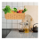 Panier de rangement mural en osier pour gingembre et ail 2