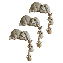 3PCS Niedlichen Elefanten Umarmung Puppe Harz Handwerk Dekoration Wohnkultur Geschenk Dekorative Figuren Miniaturen Zubehör