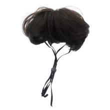 Funny Dog Wig for Small Medium Large with Head Flower, Trimmable Pet Costume Cat Cosplay Decoration