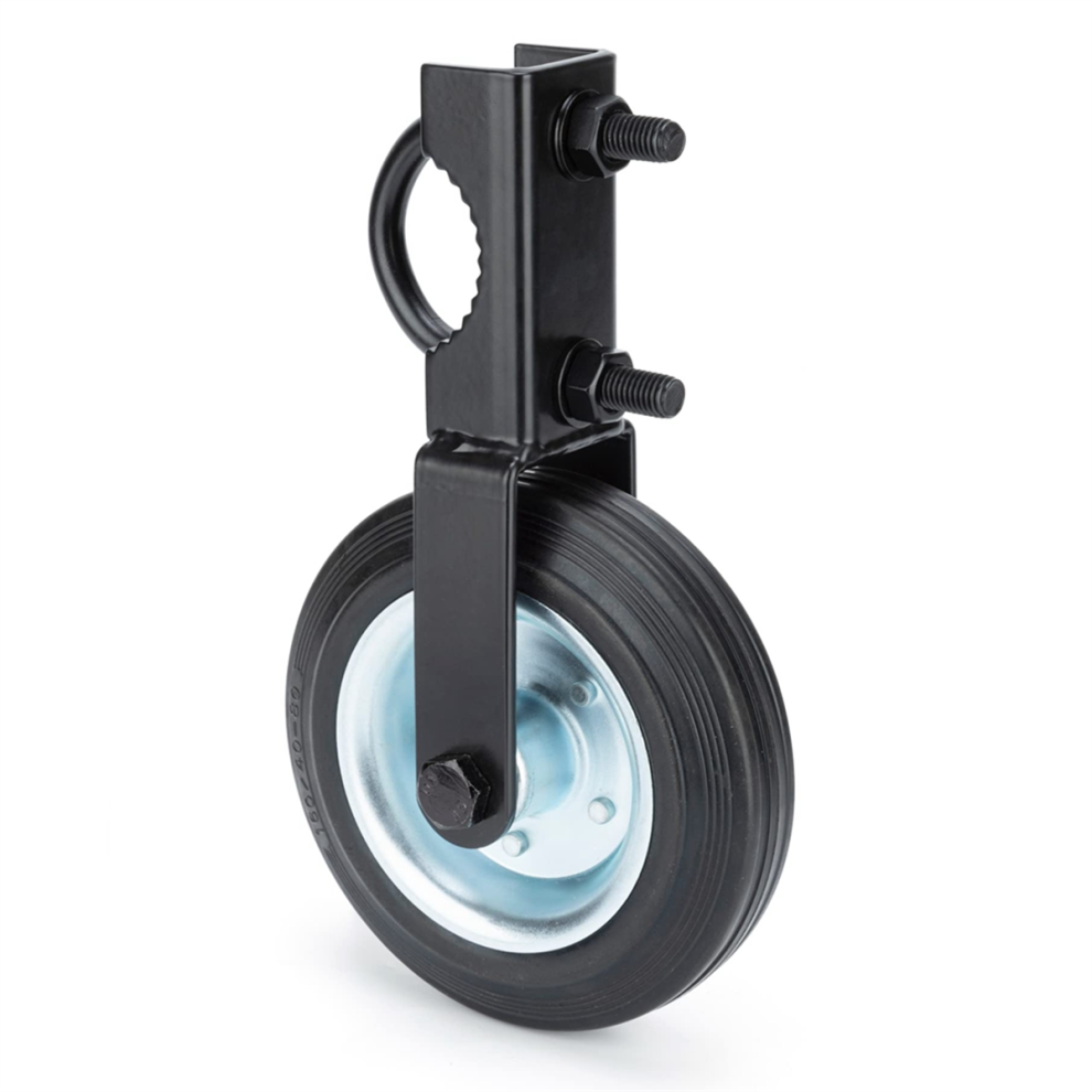 6 Inch Gate Wheel Caster Kit Heavy Duty Helper Support For Chain Link Fence Swing Gate, Black 4852872884136