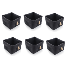 Lot de 6 cubes de rangement en feutre avec anneau de suspension et paniers pliables