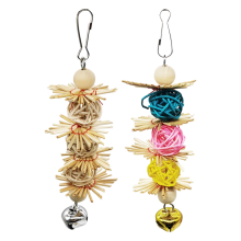 Rattan Balls Parrot Pet Bird Toy Interactive Bite Chew Toys for Parakeet Cage Accessories Playing