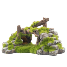Décoration d'aquarium en résine en forme de rocaille et de mousse