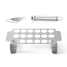 Utensili per grigliare Jalapenos Chili Accessori per barbecue Supporto per snocciolatore in acciaio inossidabile