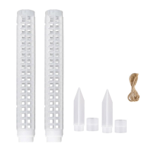 Poteau en plastique extensible jusqu'à 25 pouces, la sphaigne est incluse dans le poteau pour plantes, poteaux, A