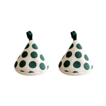 Gants de cuisine anti-brûlures triangulaires avec capuchon pour poignée de casserole, isolation thermique, jolie veste en tissu vert