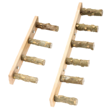 2PCS 4/6 Steps Wood Ladder Pet Interactive Bird Parrot Toy for Hamster Cage Grinding Stick Climbing