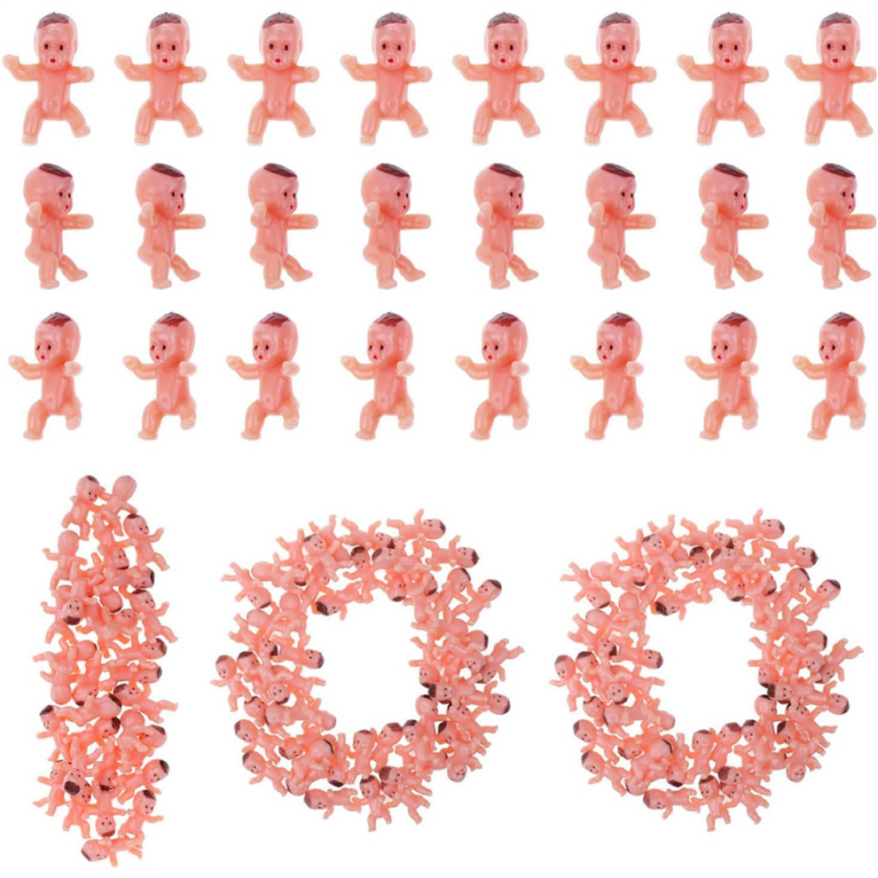 100Pcs Mini Plastic Babies Tiny Small Baby Cake For Shower Game 4852872887526