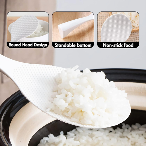 Rice Paddle, Non Stick Standing Spoon Spatula, Heat Resistant Cooker 1