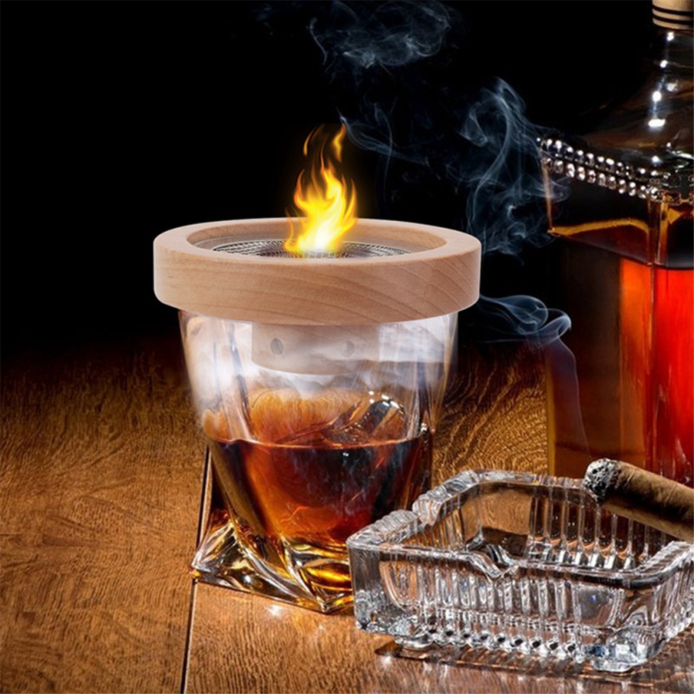 Fumeur Whisky Kit Fumoir à Cocktail - 6 Saveurs De Copeaux Bois - Pour Whisky Et Boissons - Accessoire Bar à Domicile Fumoir Boissons Bois
