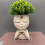 1 pot de fleurs décoratif en résine pour visage 3