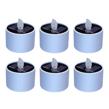 6 candele a energia solare resistenti alle intemperie, luci a LED senza fiamma per campeggio in giardino