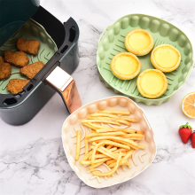 2 pezzi di teglia da forno in silicone riutilizzabile per friggitrice ad aria, stampo per microonde, tappetino per pentola, C